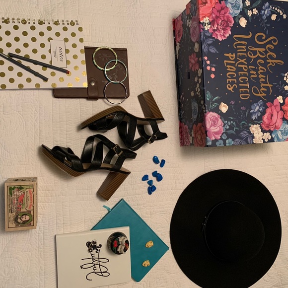 Black Alfani Size 10 Strappy Block Heels - Picture 2 of 5